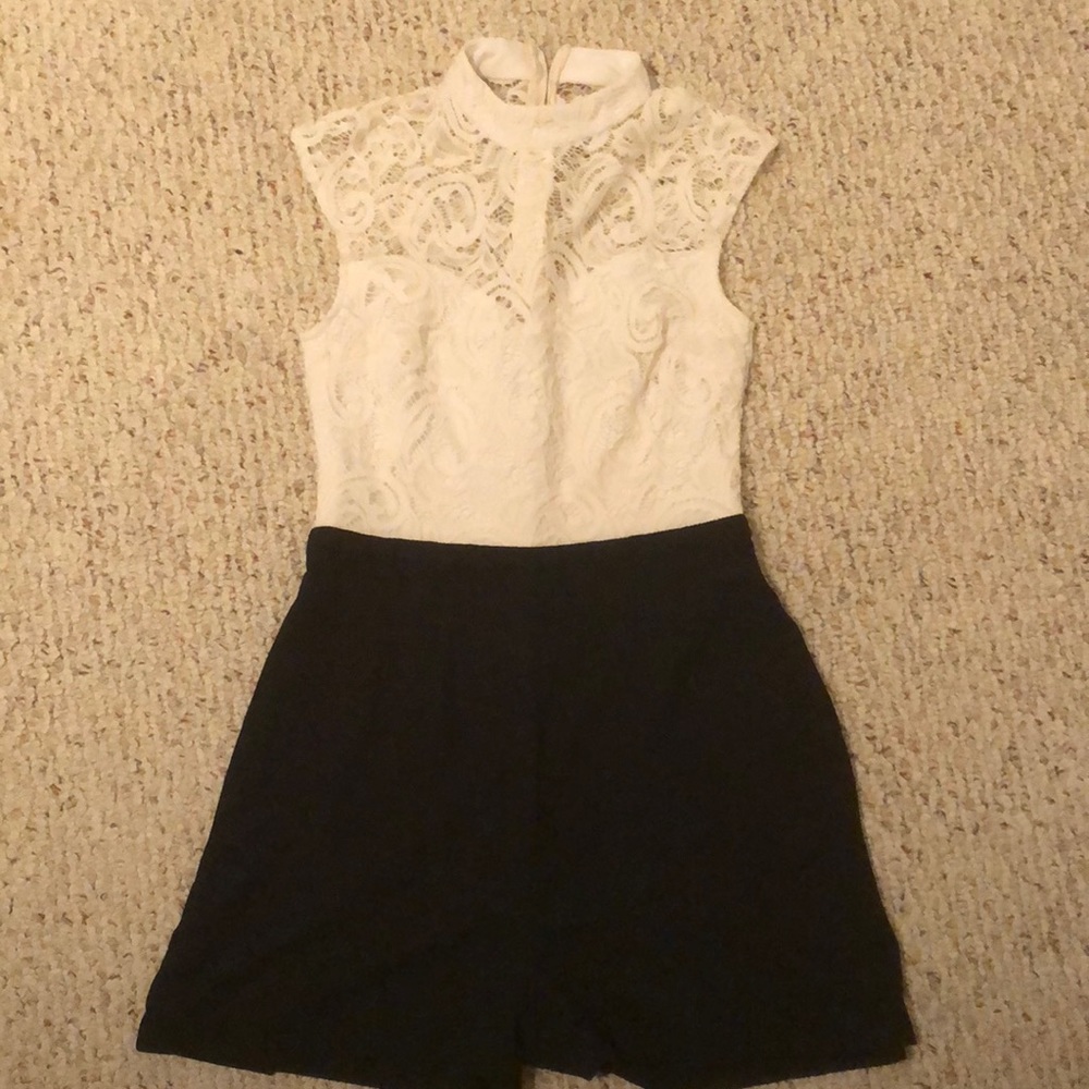 Black and white romper